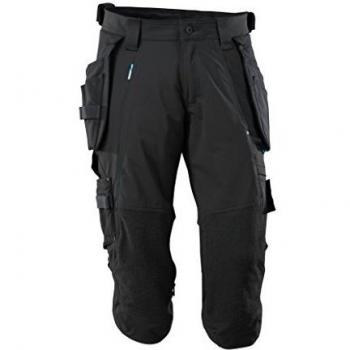 Pantalones Pirata Stretch 3/4 con Bolsillos Colgantes - Negros C48 (W32.5)