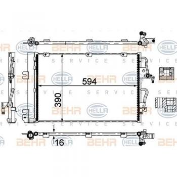 BEHR HELLA SERVICE 8FC 351 301-764 Condensador, aire acondicionado