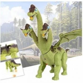 Dinosaurio 3 Cabezas Pone Huevos Sonido y Movimiento