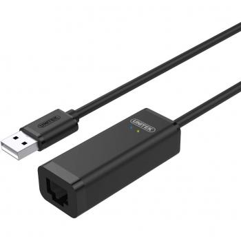 Adaptador USB a Ethernet Unitek Y-1468 - 10/100 Mbps, RJ-45, Negro