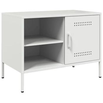 Mueble TV Multimedia Estantería Buffet Acero Blanco 68 x 39 x 50,5 cm