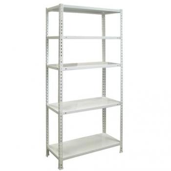 Estantería Metalica Ecoclick 5 Baldas Blanco 180x90x40 cm, 70 kg de Capacidad, Sin Tornillos