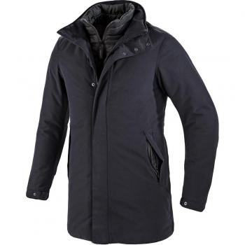 Spidi Beta H2Out Chaqueta de moto textil - Negro y Azul, impermeable, transpirable, con forro térmico extraíble, protección en hombros y codos, ajuste en cintura y muñecas