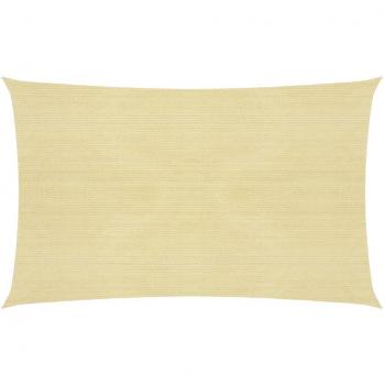 Toldo de vela beige HDPE 160 g/m² 3x6 m