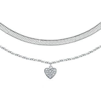 Colgante Love de Acero Inoxidable con Cristales - La Petite Story