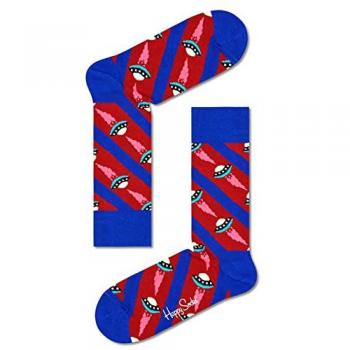Calcetines Happy Socks Modelo Ufo para Hombre - Colores: Blanco, Rosa, Rojo Oscuro, Azul Claro, Negro - Talla: 41-46