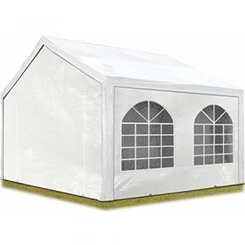 Carpa de fiesta Toolport 3x3 m PE 450 blanca, alta calidad, carpa para jardín
