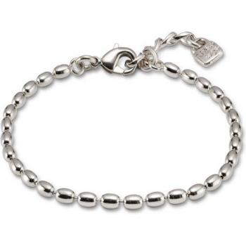 UNOde50 Silver Plated Oval Link Bracelet with Lobster Clasp for Women