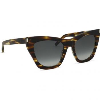 Saint Laurent SL 214 Kate Sunglasses, female, Brown, Size: 55 MM, Multicolor