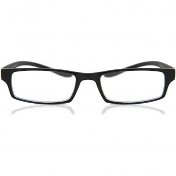 Gafas Anti-Azules Rectangulares Montura Completa de Plástico Negras para Hombre - SmartBuy Readers