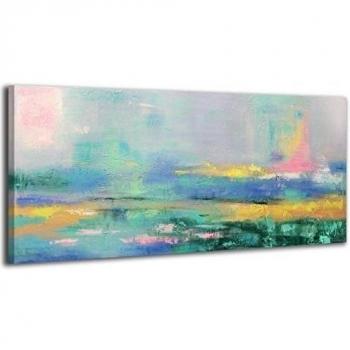 100% LABOR A MANO + certificado / Acuarela / 115x50 cm / El cuadro dibujado con pinturas acrílicas / cuadros sobre el lienzo con bastidor de madera / cuadro dibujado a mano / montaje cómodo sobre la pared / Arte contemporáneo