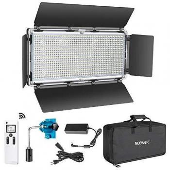 Neewer Avanzado 2,4G 960 LED Luz Video LED con Barndoor Panel LED Bicolor Regulable con Pantalla LCD y Control Remoto Inalámbrico 2,4G para Fotografía de Producto Vertical Grabación Video en Estudio