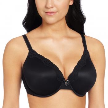 Maidenform Comfort Devotion Convertible Underwire Bra, Full Coverage Black/Body Beige Lining 34D Women's