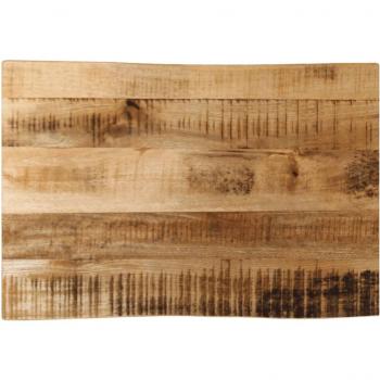 Tablero de mesa borde natural madera maciza mango 70x40x2,5 cm
