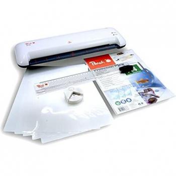 Kit de Laminado 4 en 1 Peach PL755+ con Laminadora A3, Eckenrunder, Cortador de Rollo y Folios para Oficina y Hogar