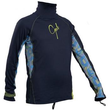 Gul 2018 Junior Girls Long Sleeve Rash Vest Navy/Lines RG0346-B4 Junior Sizes - Junior Extra Extra Large