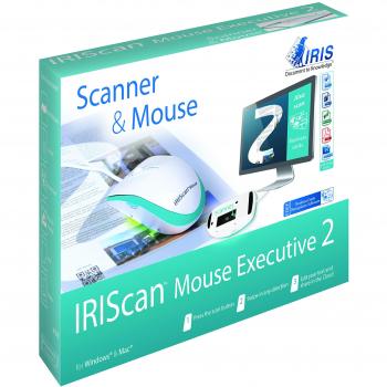 I.R.I.S. IRISCan Mouse Executive 2 400 x DPI Escáner y ratón en uno Azul Blanco A3