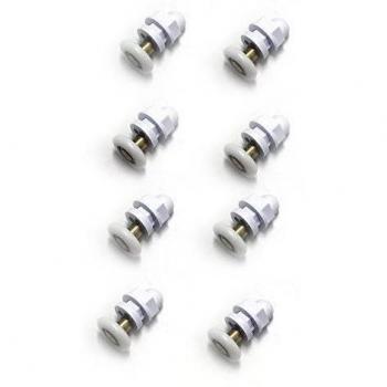 Rodamientos de repuesto para mampara de ducha, 19 mm de diámetro, 8 unidades