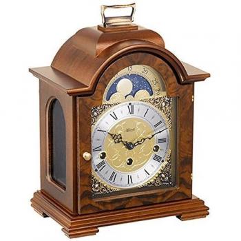 Reloj de Mesa Clásico Hermle 22864-030340, Madera de Nuez, 30cm x 21cm x 14cm