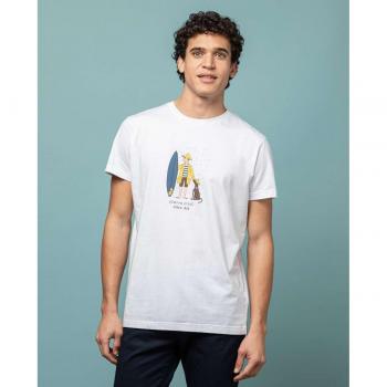 Camiseta de Manga Corta Scotta Rainy para hombre en color blanco