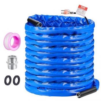 Manguera de Agua Caliente para Autocaravana 30,5 m - Anticongelante hasta -42,7 ℃, Autorregulable, Sin Plomo ni BPA