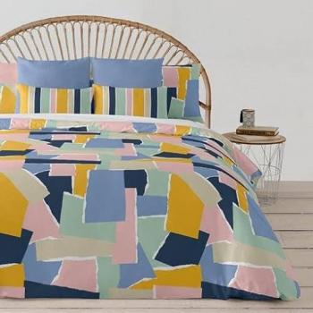 Funda Nórdica 100% Algodón Modelo Jena Multicolor 175 Hilos 220 x 220 cm para Cama de 135/140 con Botones
