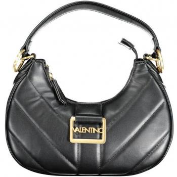 Valentino by Mario Valentino Black Polyethylene Hobo Handbag with Removable Shoulder Strap and Zipper - Female - One Size