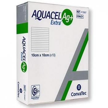 Aquacel Ag+ Extra Medicación Antimicrobiana 10x10 cm (10 Piezas)