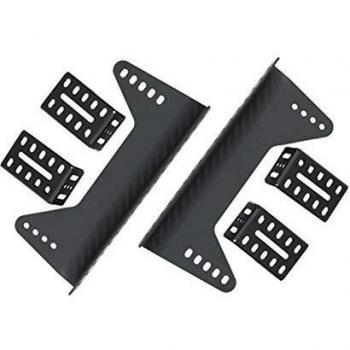 MODAUTO Soporte Lateral para Asiento del Coche, Soporte para Semibaquet, Longitud 360mm, 6 Piezas Incluidos, Universal, Modelo G460, Negro