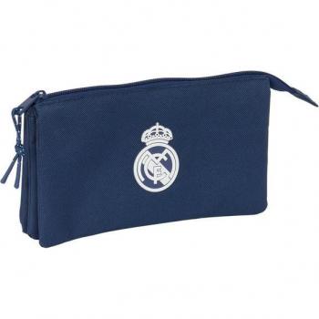 Portatodo Triple Real Madrid Chica Marino 22x3x12cm Producto Oficial Especial Regalos Para Todos