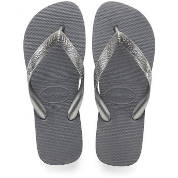 Havaianas Top Tiras Women's Flip-Flops, Steel Grey, Size 41-42, Comfortable and Durable with Non-Slip Sole