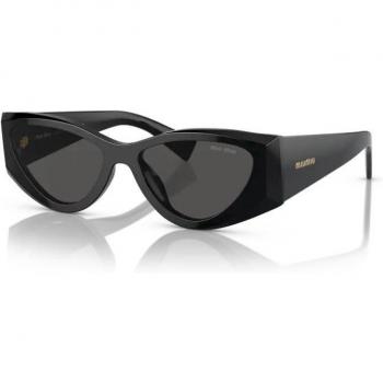 Miu Miu MU06YS 1AB5S0 Women's Cat Eye Sunglasses Black Size 54