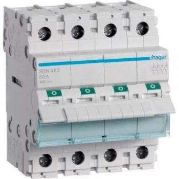 Interruptor Modular 4P 80A HAGER SBN480