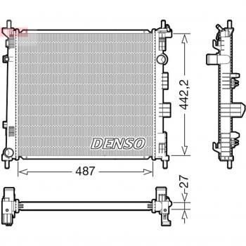 Enfriador y radiador de refrigeración del motor DENSO DRM46070