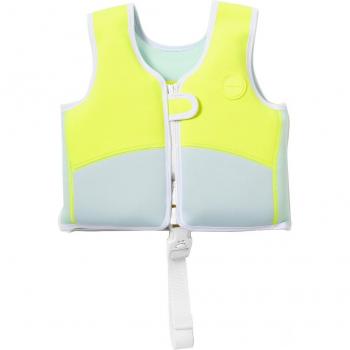 Sunnylife Neon Yellow Shark Swim Vest for Kids