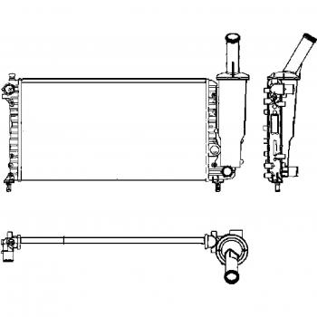 Radiador BEHR HELLA SERVICE 8MK 376 718-581 para refrigeración del motor