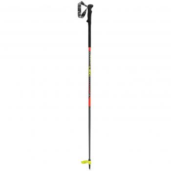 Bastones de senderismo Leki Mezza Lite negros y rojos (par) - 135 cm, ligeros, ajustables, con empuñaduras ergonómicas y puntas de tungsteno