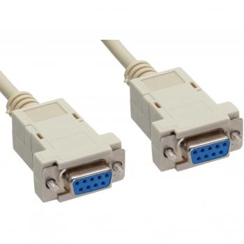 Cable Nullmodem 9 Pines Macho/Macho, 3m, Clipado