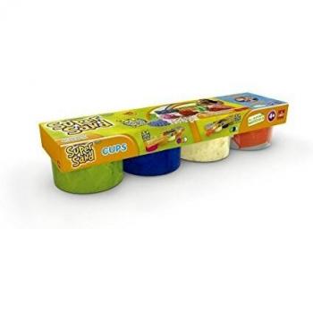 Super Sand Arena - Pack de 4 botes, color azul / verde / blanco / molde