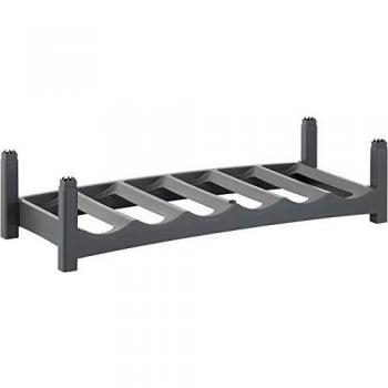 Casier de rangement para 6 botellas en plástico gris anthracite, apilable y BPA-free
