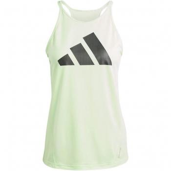 Camiseta sin mangas de running adidas Run It para mujer - Color Verde Spark, Talla M