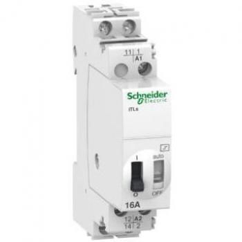 Schneider Electric A9C32211 iTLs Telerruptor, 1P, 1NO, 16A, 48 VCA-24 VCC, 50/60Hz, 84mm x 18mm x 60mm