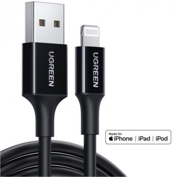Cable Ugreen USB a Lightning US155 de 1 m (negro)