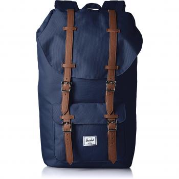 Herschel America Backpack, Navy/Tan Synthetic Leather Backpack, Einheitsgröße, 10014-Navy-One Size