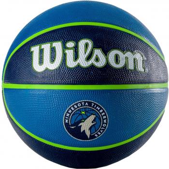 Balón de baloncesto Wilson NBA Team Minnesota Timberwolves, tamaño oficial, diseño inspirado en el equipo de la NBA, material duradero para uso en interiores y exteriores