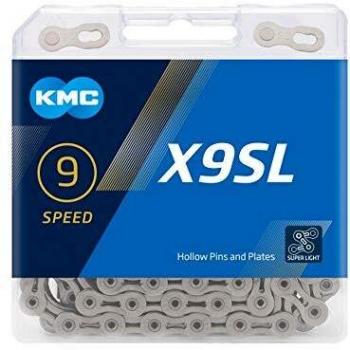 KMC Unisex's X9sl Chain, Silver, 114 Link