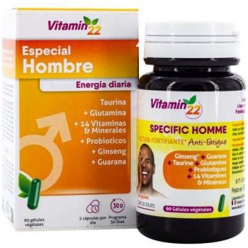 Vitamin 22 Vitaminas-Oligo-Plantas Hombre 60 Cápsulas