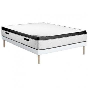 Conjunto de somier tapizado + colchón de espuma 140 x 190 cm - SOLAK de YSMÉE