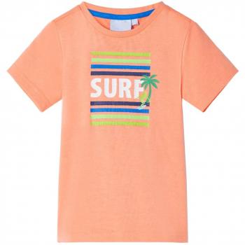 Camiseta infantil naranja neón 92