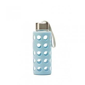 Irisana BBO Botella con Funda, Azul Claro, 300 ml
